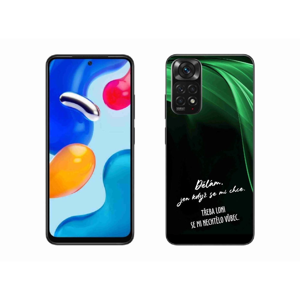 Gélový kryt mmCase na Xiaomi Redmi Note 11 4G - vtipný text 12 čierne pozadie