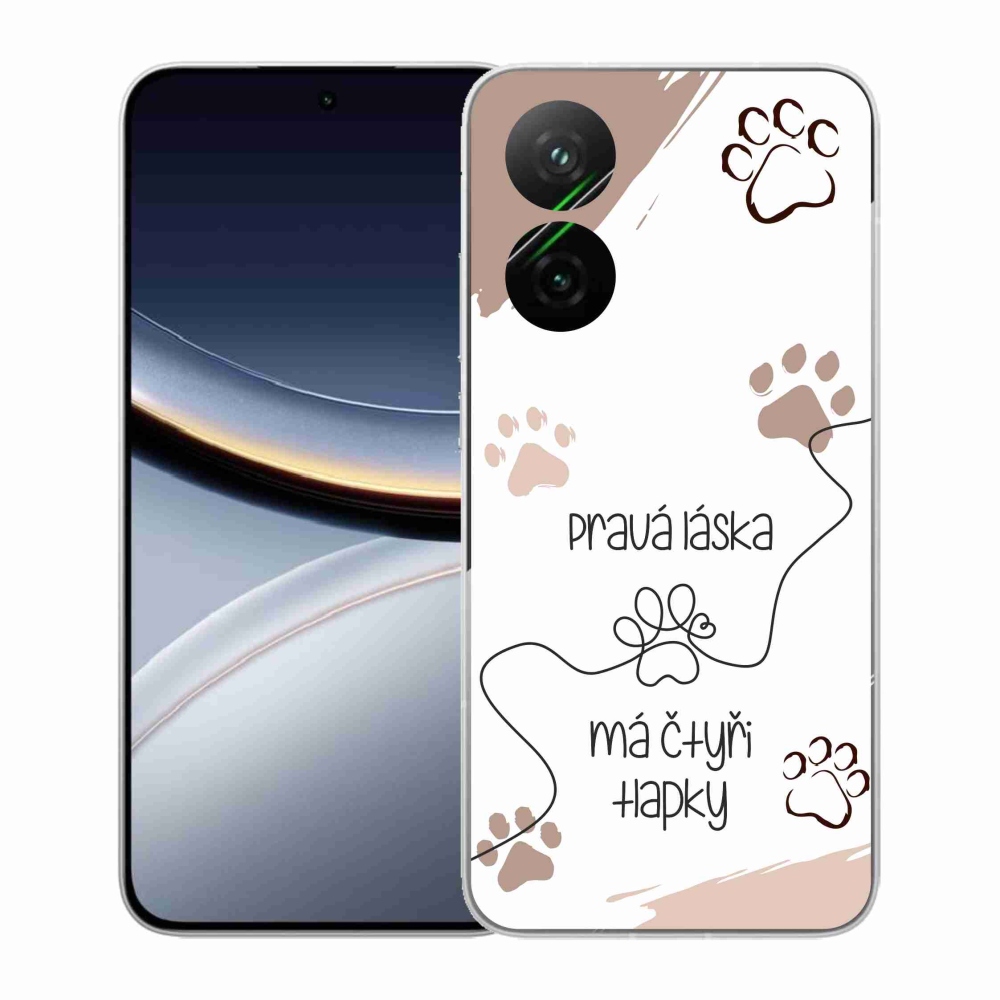 Gélový kryt mmCase na Xiaomi Poco F7 5G - psí motív 1 biele pozadie