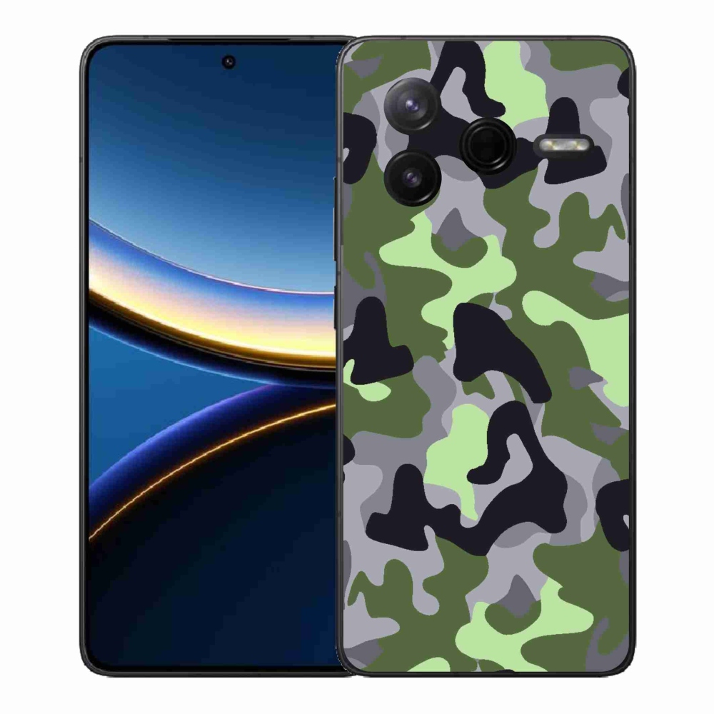 Gélový kryt mmCase na Xiaomi Poco F7 Pro - maskáčový vzor 7