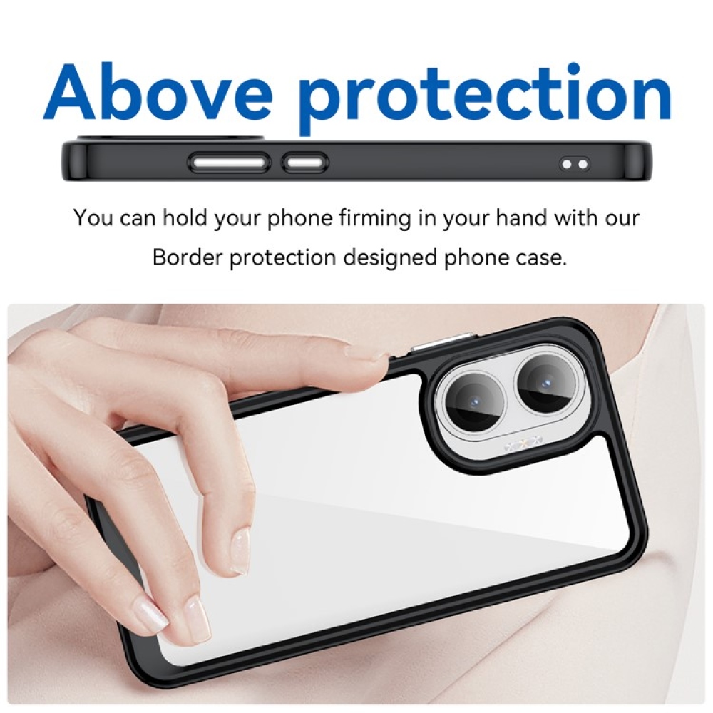 Gélový obal s pevným chrbtom na Xiaomi Poco F7 5G - čierny