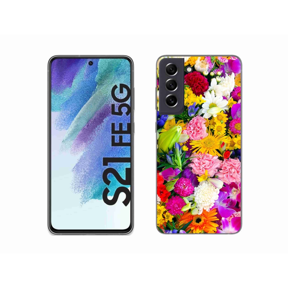 Gélový kryt mmCase na Samsung Galaxy S21 FE 5G - kvety 12