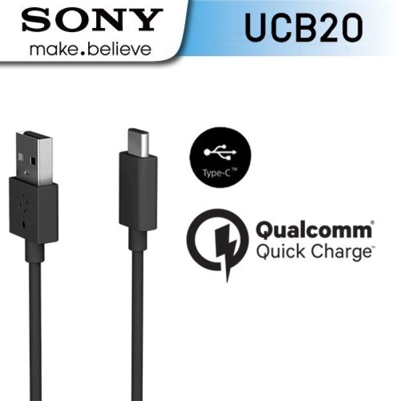 UCB-20 Sony USB-C Dátový Kábel 3A 1m Black (Bulk)