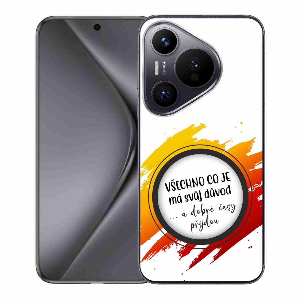Gélový kryt mmCase na Huawei Pura 70 - citát 3 biele pozadie