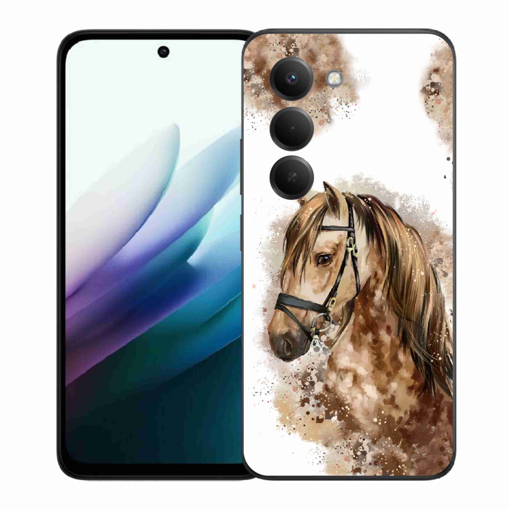 Gélový kryt mmCase na Xiaomi Redmi 15 4G/5G (171mm) - hnedý kreslený kôň