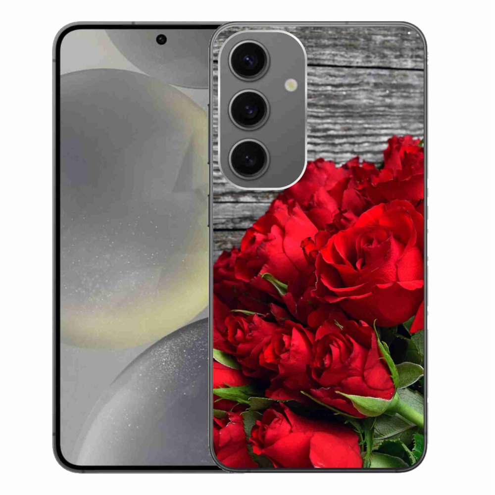 Gélový kryt mmCase na Samsung Galaxy S24+ - červené ruže