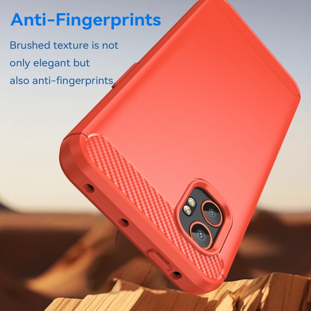 Carbon odolný gélový obal na Samsung Galaxy Xcover 7 Pro - červený