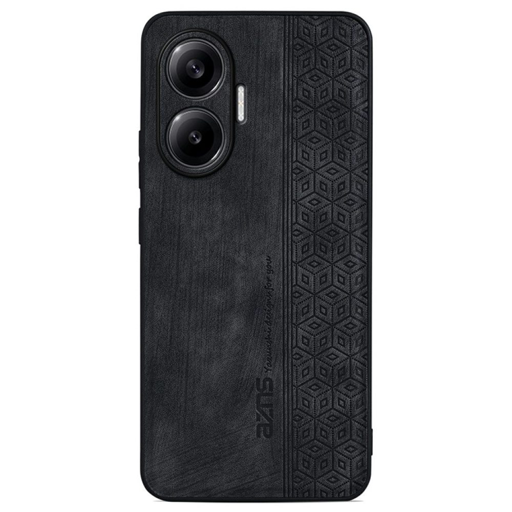 AZNS gélový obal potiahnutý PU kožou pre mobil Xiaomi Poco F7 5G - čierny
