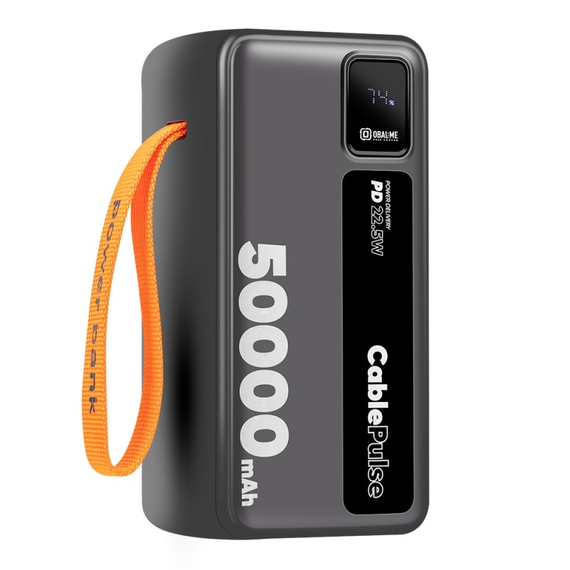 OBAL:ME CablePulse Powerbanka 50 000 mAh 22,5 W čierna