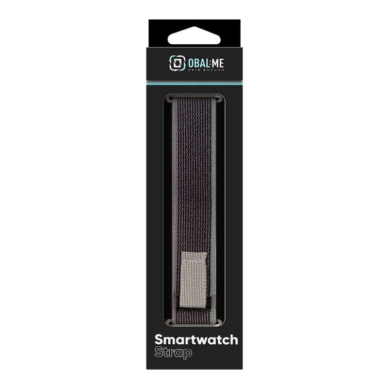 OBAL:ME Textilný Remienok pre Apple Watch 42-49mm M-L Grey/Green