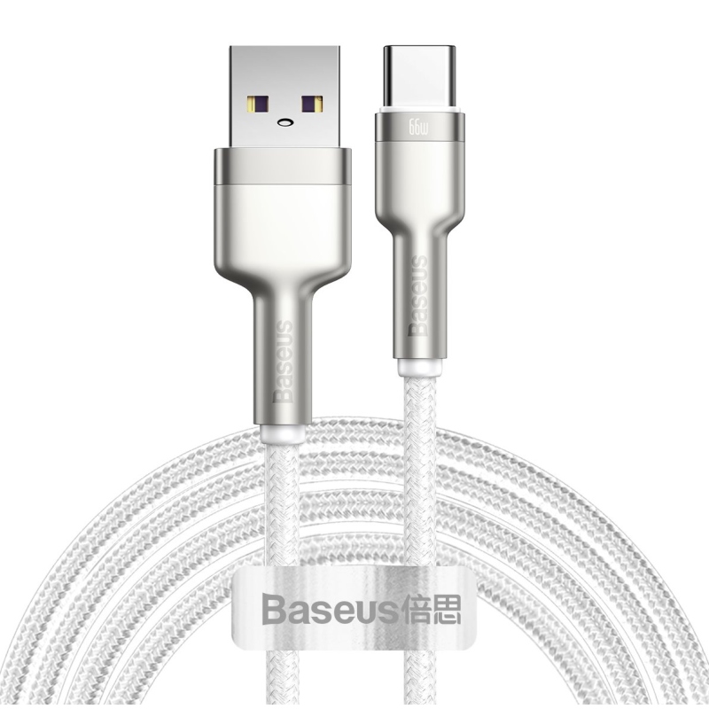 Baseus Cafule Metal Series Dátový Kábel USB-USB-C 66W 2m White