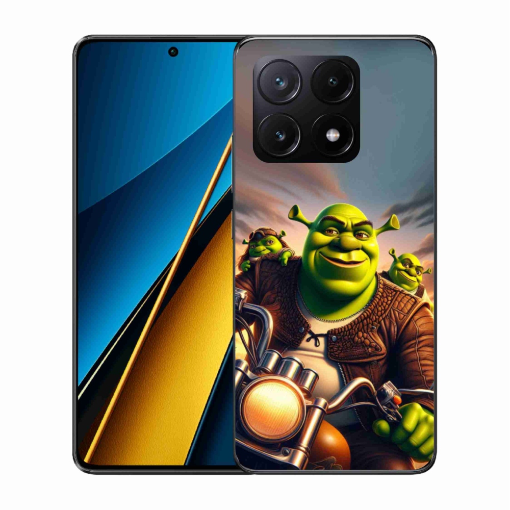 Gélový kryt mmCase na Xiaomi Poco X6 Pro 5G - shrek na motorke