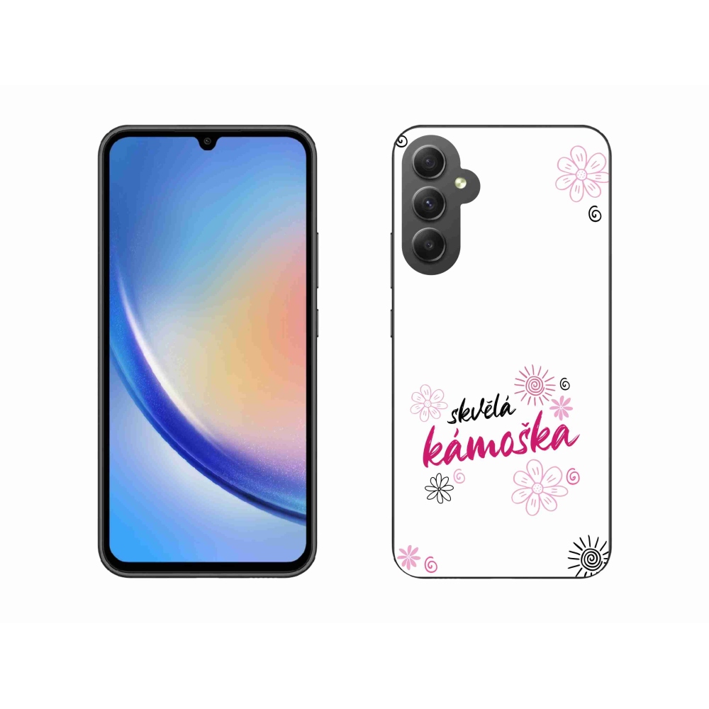 Gélový kryt mmCase na Samsung Galaxy A34 5G - skvelá kamoška biele pozadie