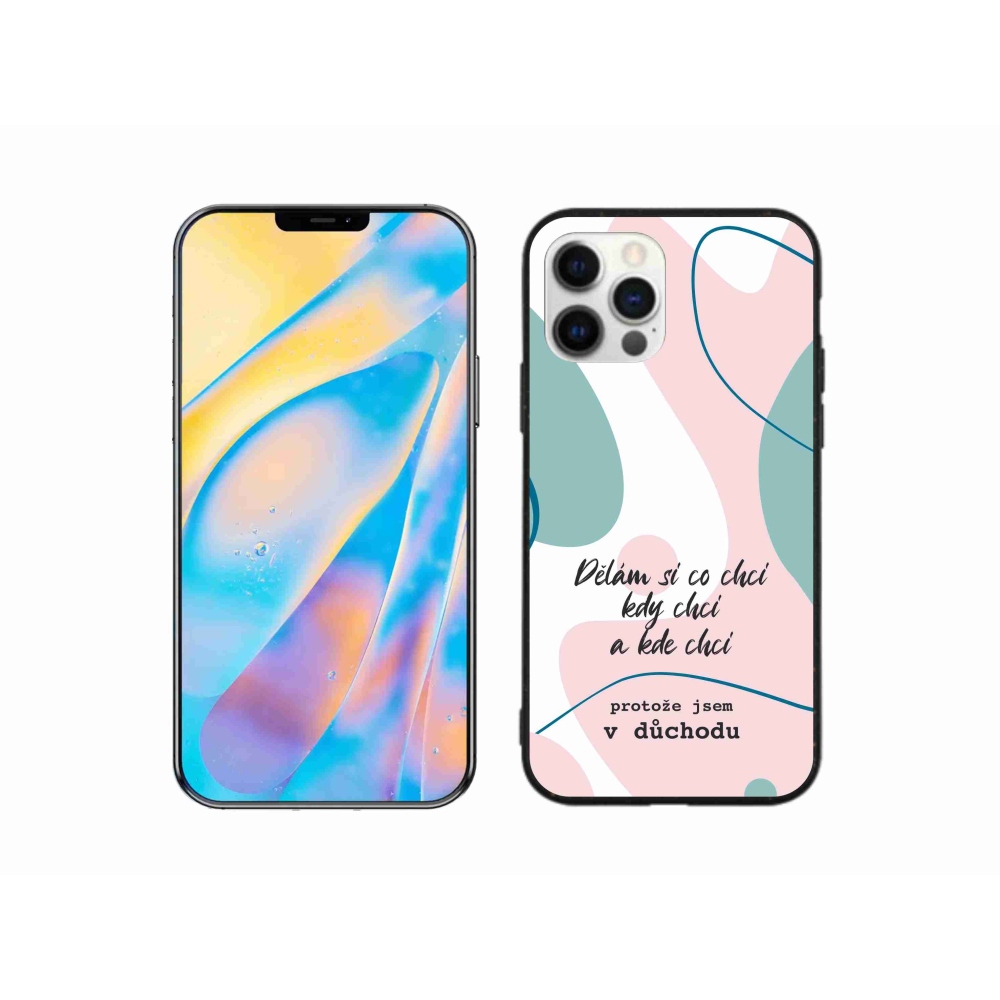 Gélový kryt mmCase na iPhone 12 Pro - vtipný text 10 biele pozadie