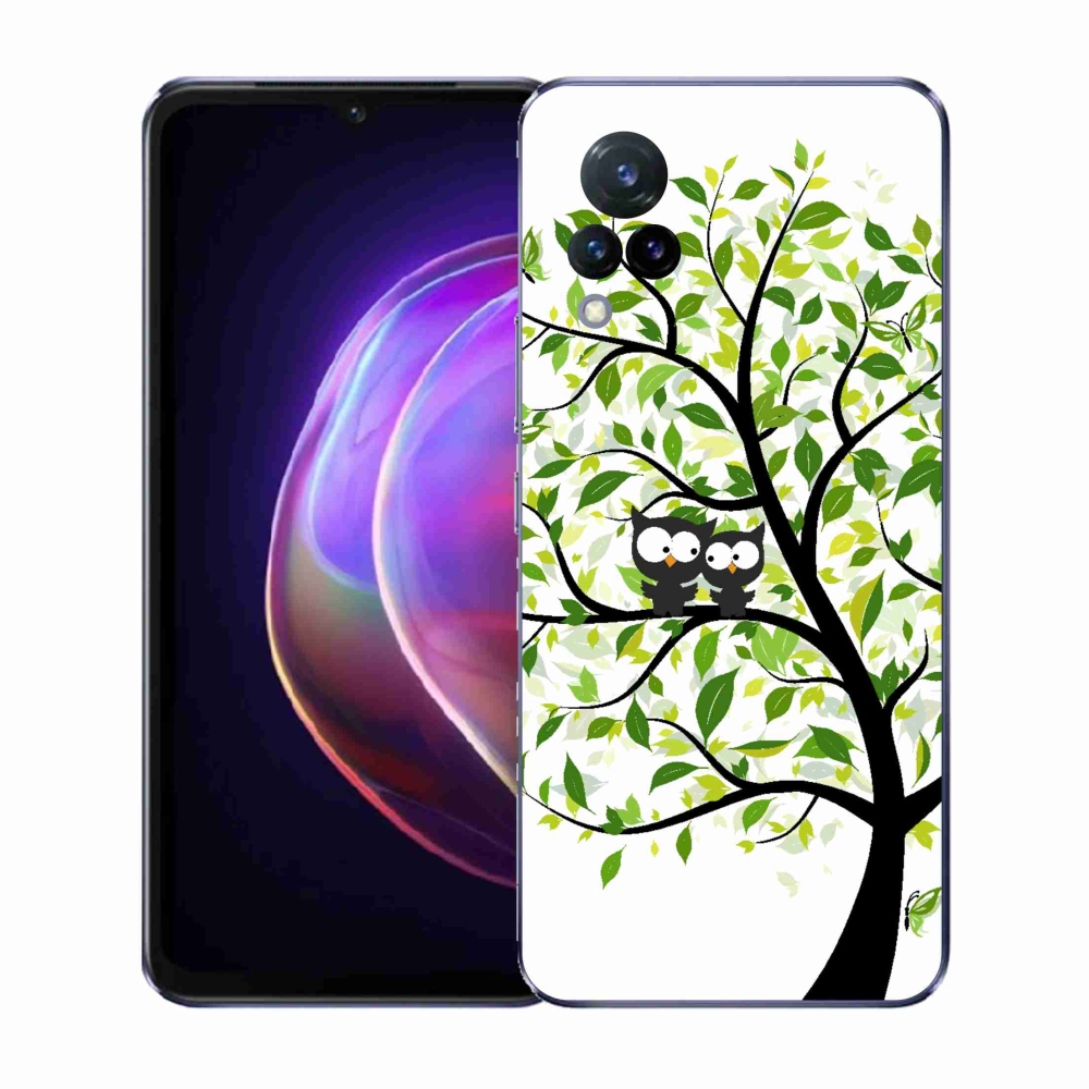 Gélový kryt mmCase na Vivo V21 4G/5G - malej sovy na strome