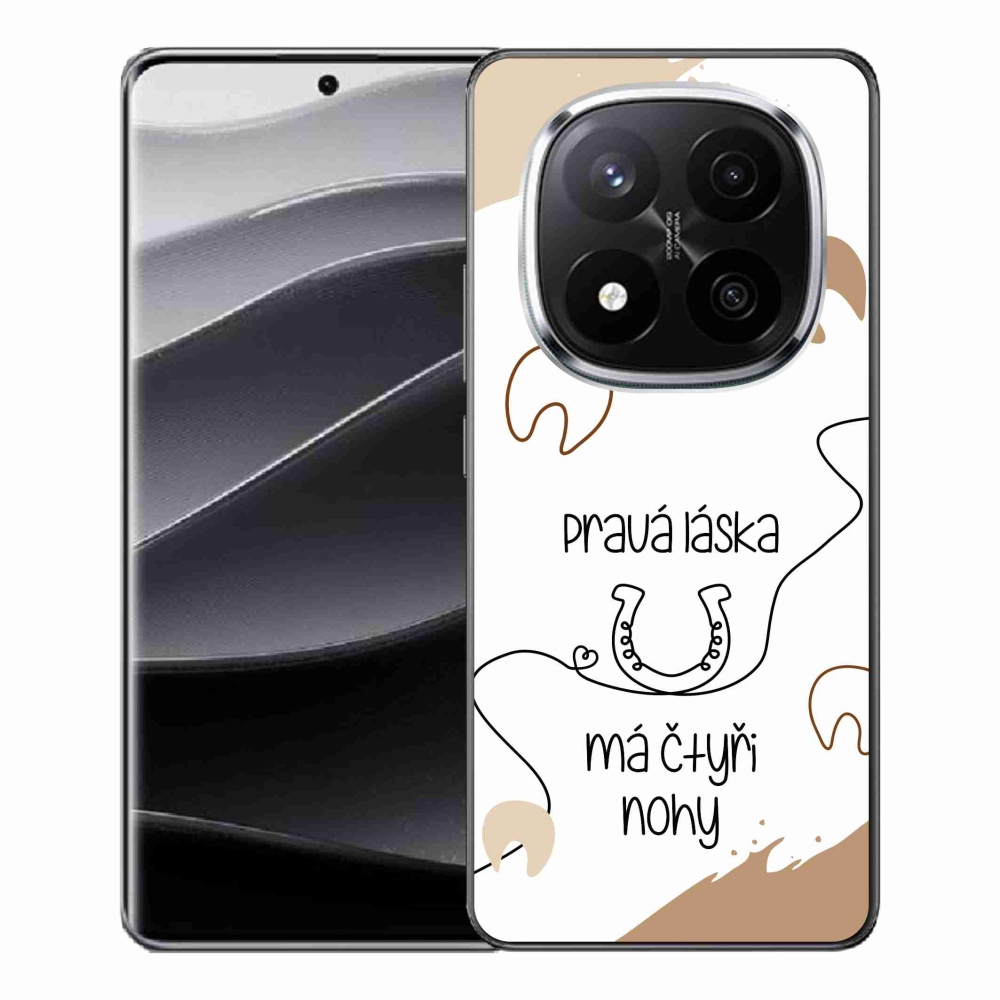 Gélový kryt mmCase na Xiaomi Redmi Note 14 Pro+ 5G - konský motív biele pozadie
