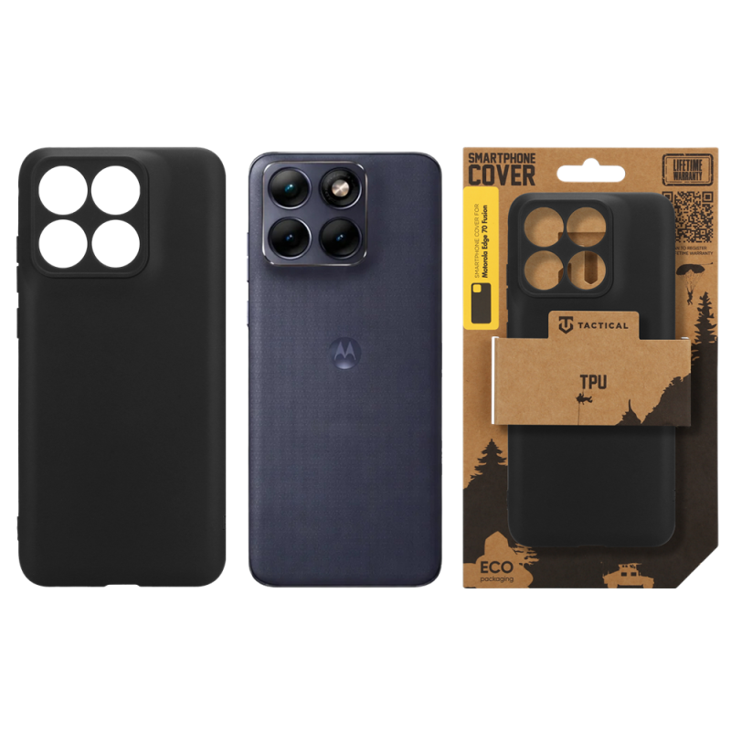 Taktický kryt TPU pre Motorola Edge 70 Fusion Black