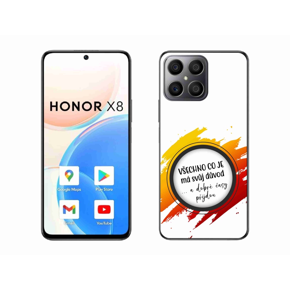 Gélový kryt mmCase na Honor X8 4G - citát 3 biele pozadie