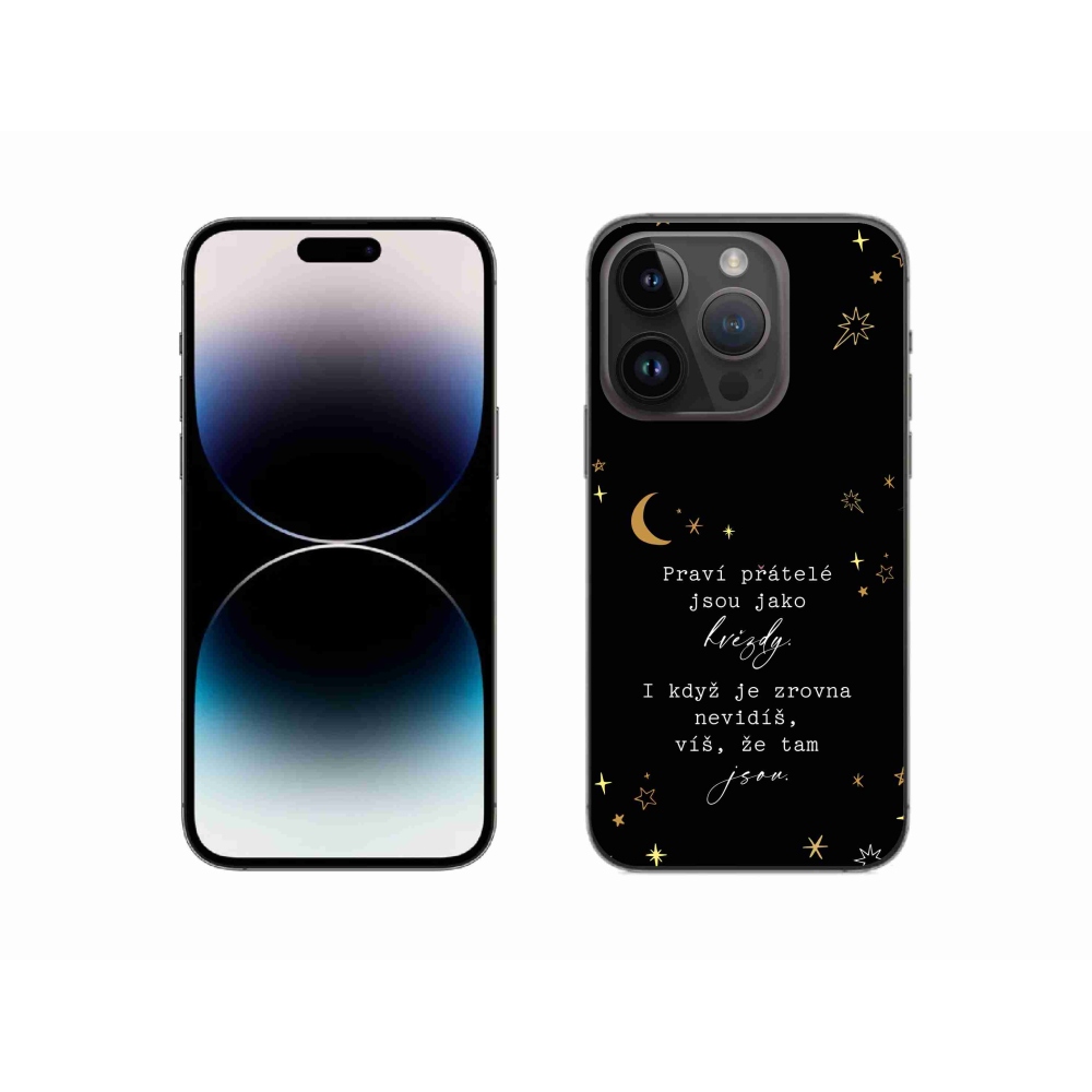 Gélový kryt mmCase na iPhone 14 Pro 6.1 - citát 6 čierne pozadie
