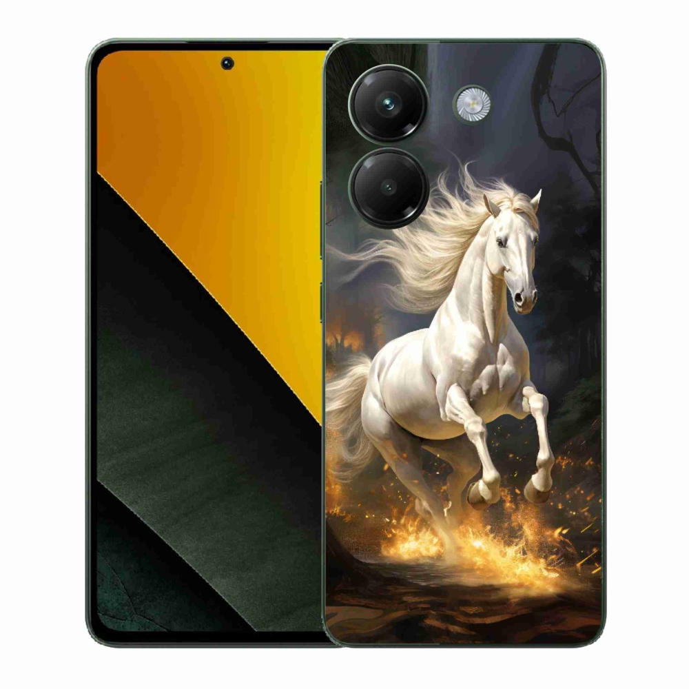 Gélový kryt mmCase na Xiaomi Poco M7 Pro 5G - biely kôň 2