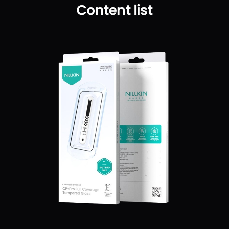 Nillkin Tvrdené sklo 2.5D CP+ PRO Black pre Apple iPhone 17 Pro Max (s aplikátorom)