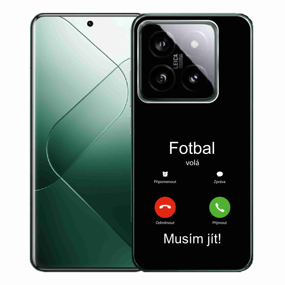 Gélový kryt mmCase na Xiaomi 14 Pro - futbal volá čierne pozadie