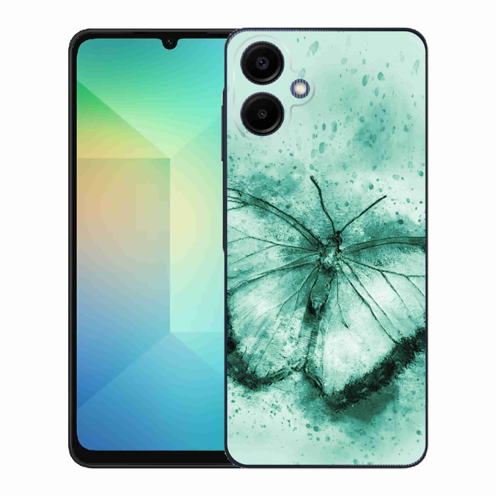 Gélový kryt mmCase na Samsung Galaxy A06 4G - zelený motýľ