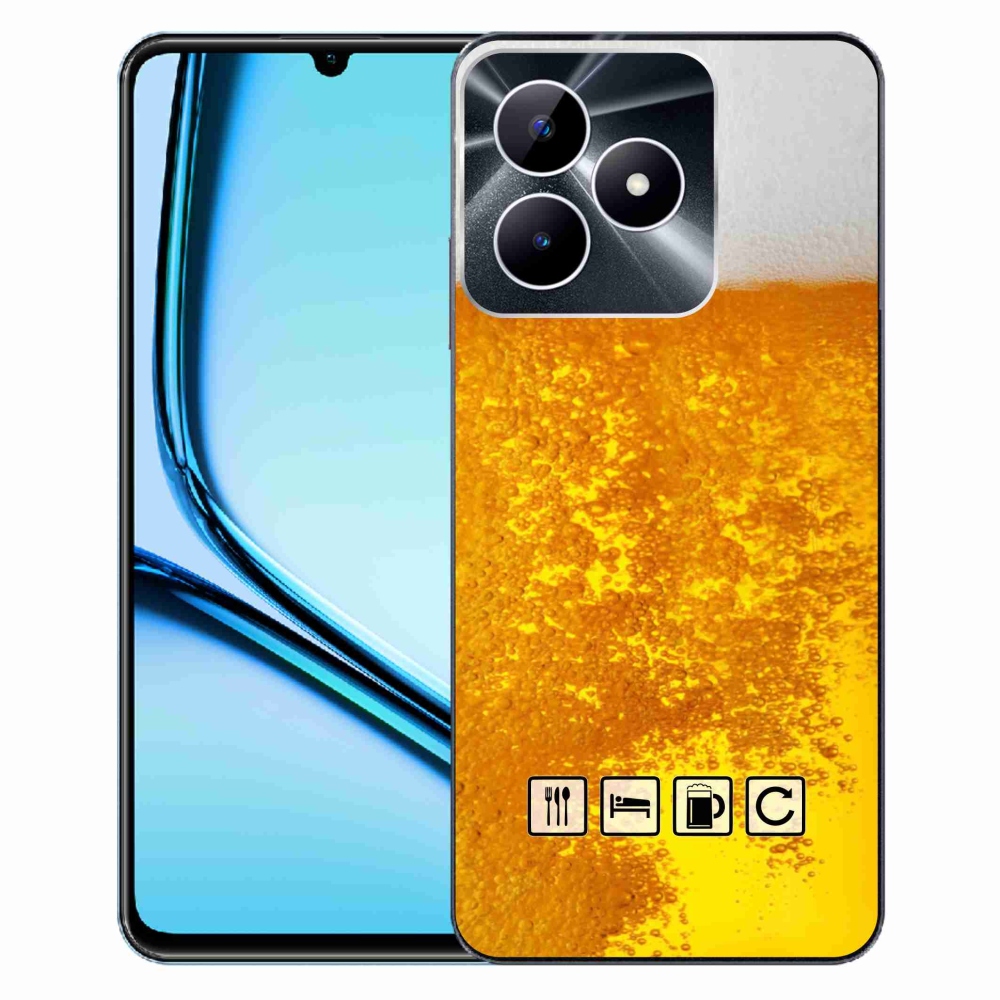 Gélový kryt mmCase na Realme Note 50 - pivný motív 3