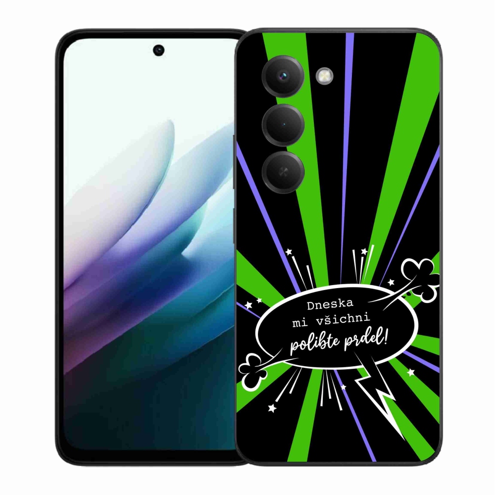 Gélový kryt mmCase na Xiaomi Redmi 15 4G/5G (171mm) - vtipný text 15 čierne pozadie