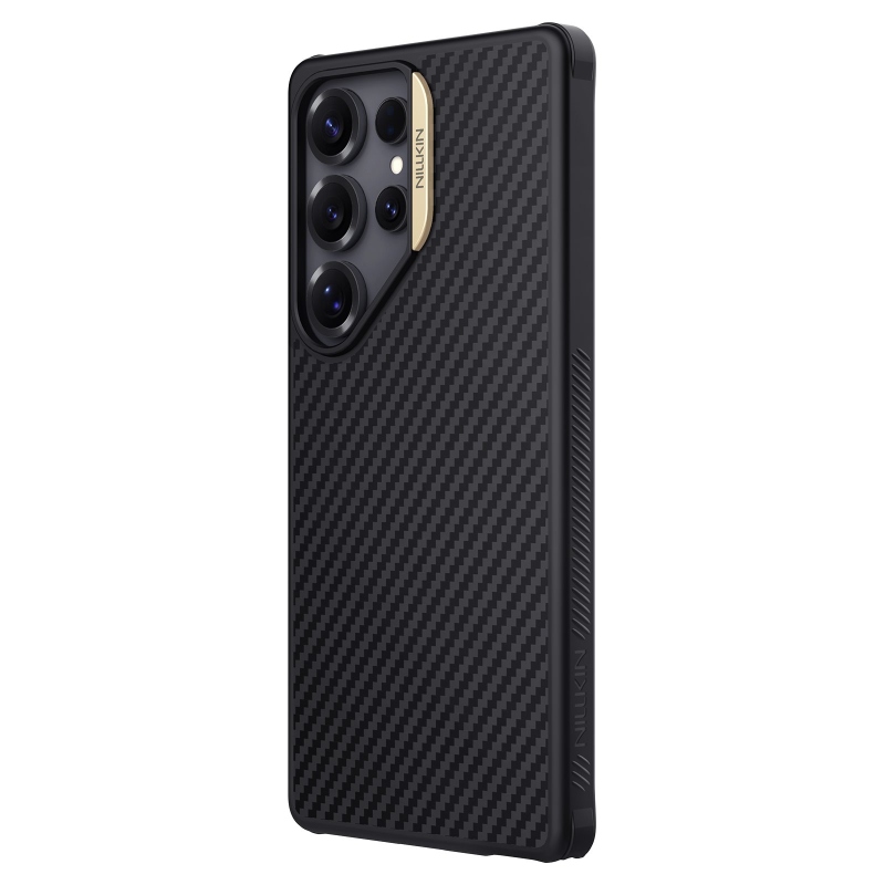 Nillkin Synthetic Fiber PRO Magnetic Zadný Kryt pre Samsung Galaxy S25 Ultra Gold