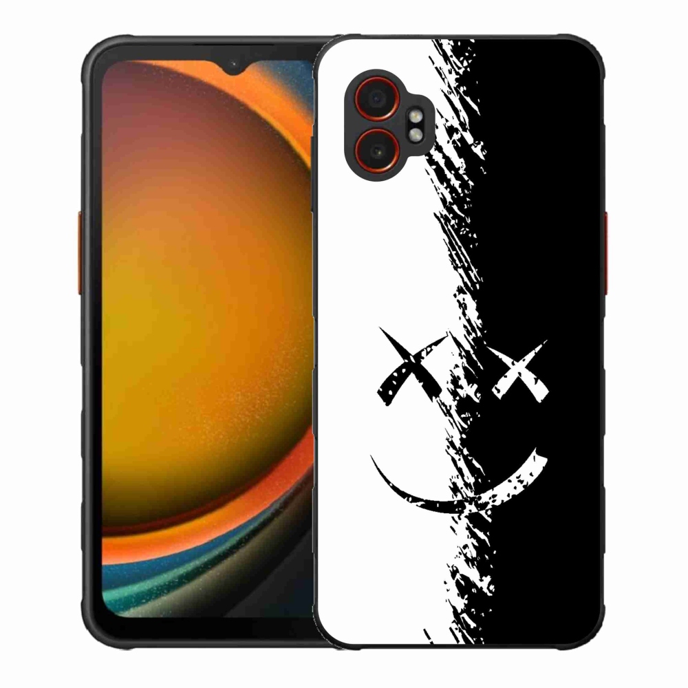 Gélový kryt mmCase na Samsung Galaxy Xcover 7 Pro - čiernobiely smajlík