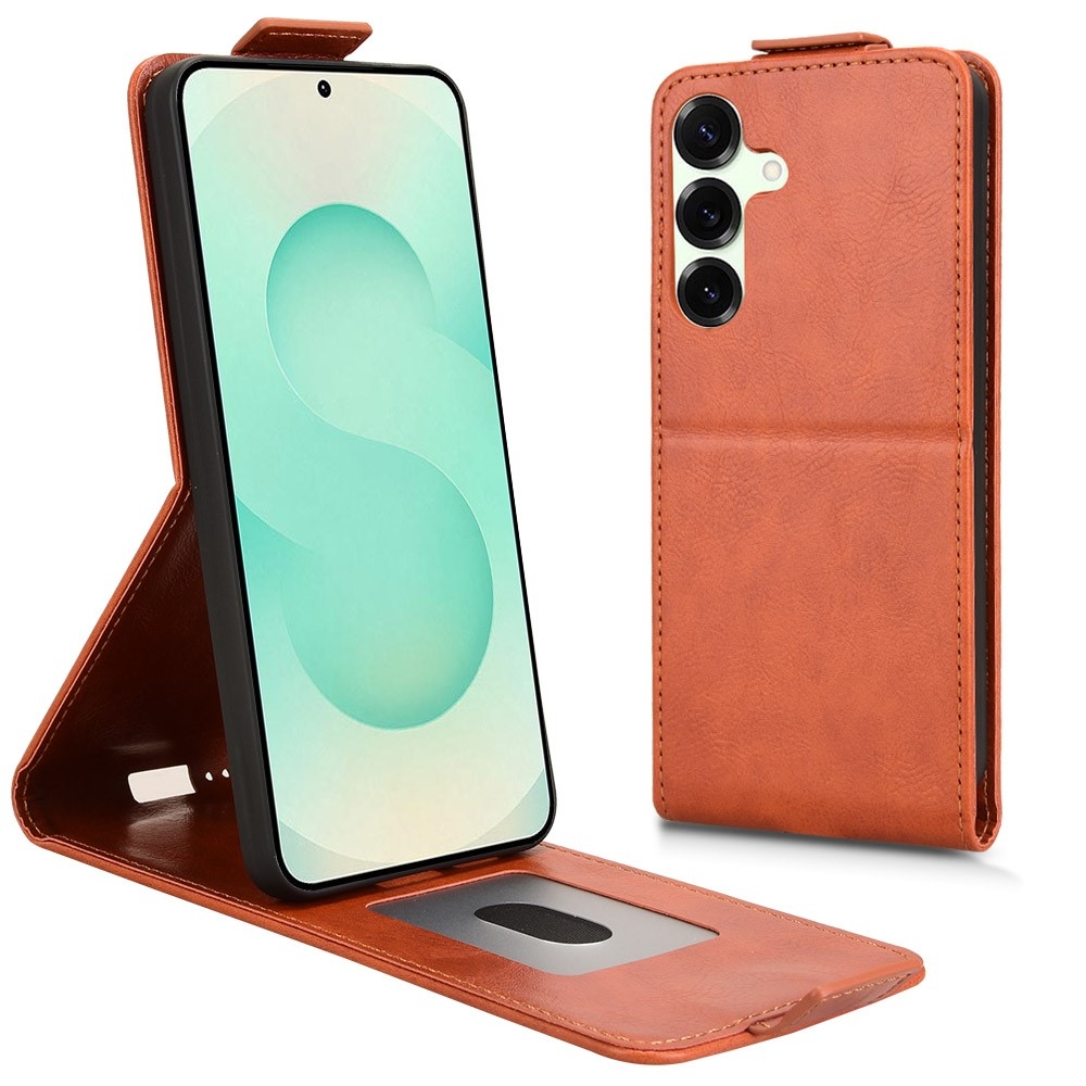 Vert flipové púzdro na Samsung Galaxy S25 FE - oranžové