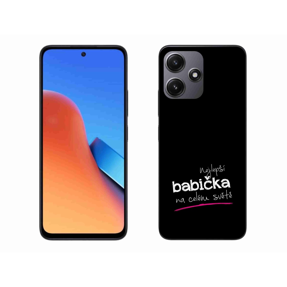 Gélový kryt mmCase na Xiaomi Redmi 12 5G - najlepšia babička 4 čierne pozadie