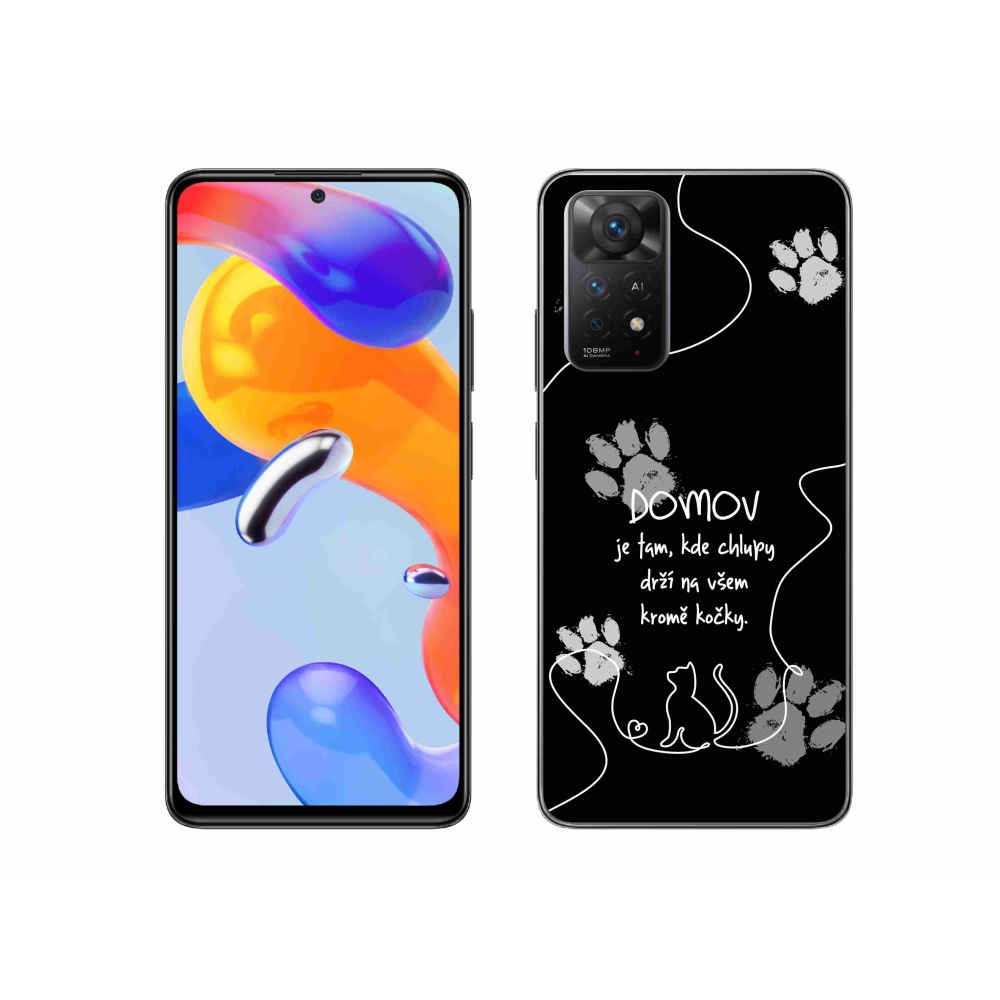 Gélový kryt mmCase na Xiaomi Redmi Note 11 Pro 4G/5G - mačacie motív čierne pozadie