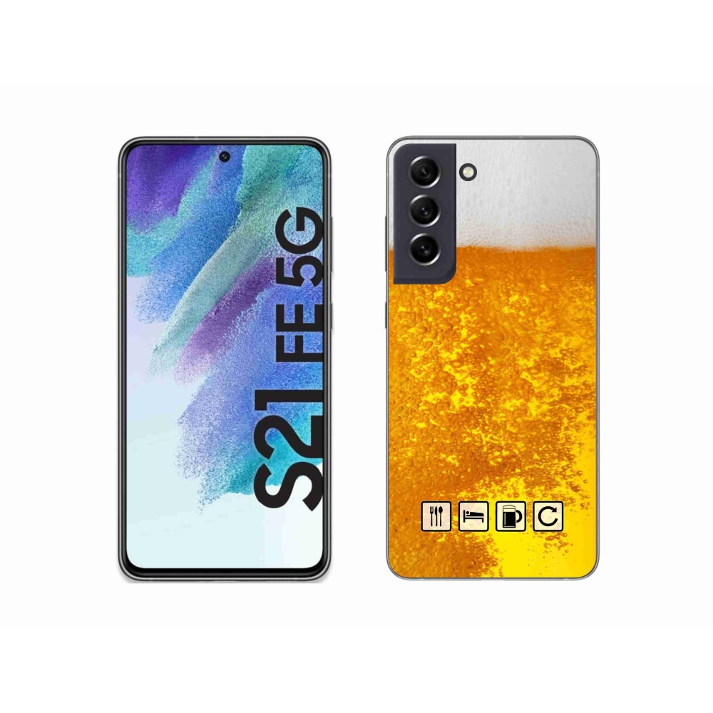 Gélový kryt mmCase na Samsung Galaxy S21 FE 5G - pivný motív 3