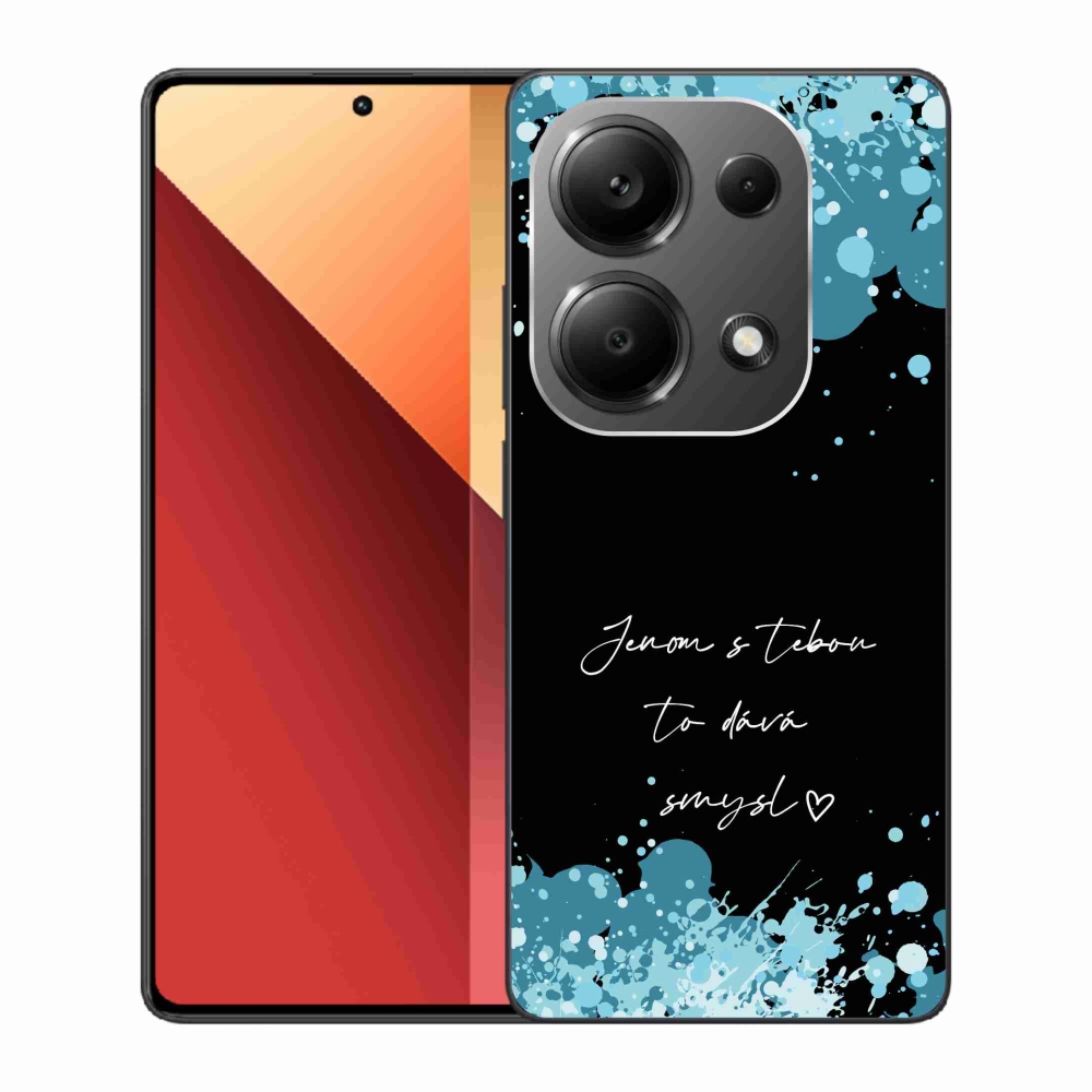 Gélový kryt mmCase na Xiaomi Redmi Note 13 Pro 4G/Poco M6 Pro - zamilovaný text čierne pozadie
