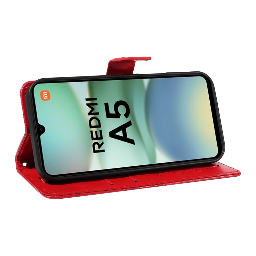 Big Butterfly knižkové puzdro na Xiaomi Redmi A5 (171.7x77.8x8.3mm) - červené