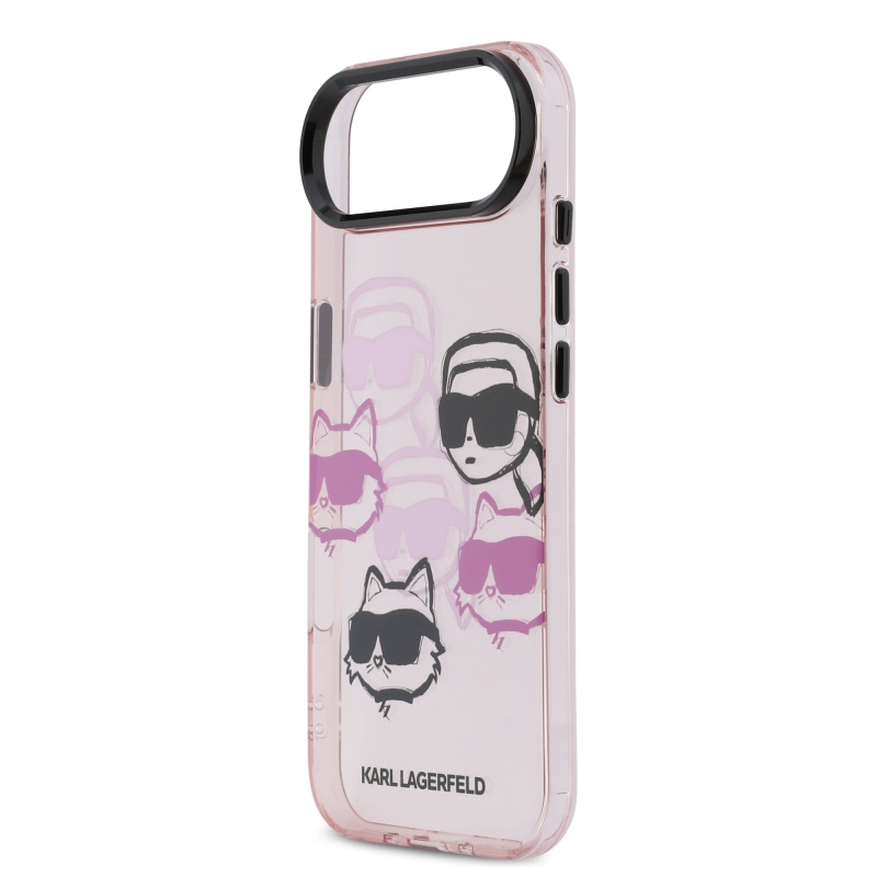Karl Lagerfeld IML Multi K&CH Heads Zadný kryt pre iPhone Air Pink