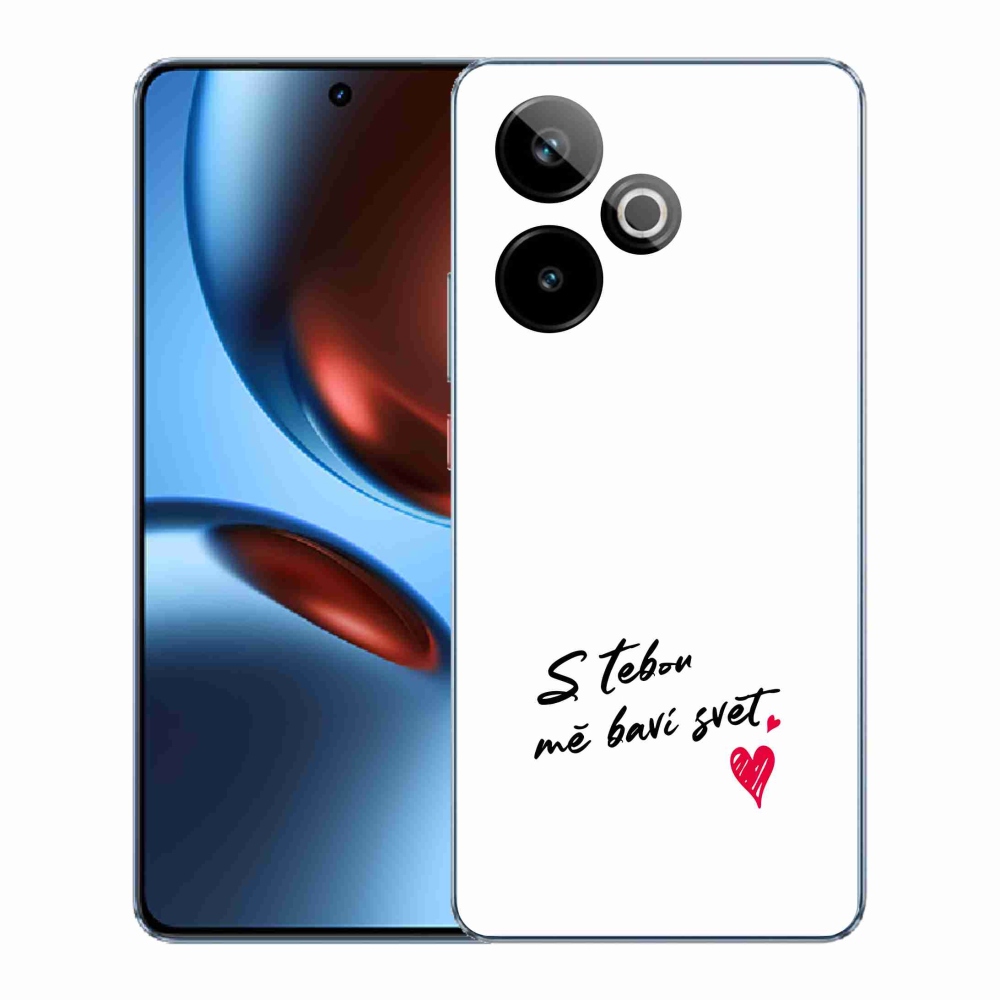 Gélový kryt mmCase na Realme GT 7 5G/GT 7T 5G - zamilovaný text 1 biele pozadie