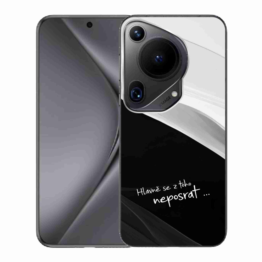 Gélový kryt mmCase na Huawei Pura 70 Ultra - vtipný text 13 čiernobiele pozadie