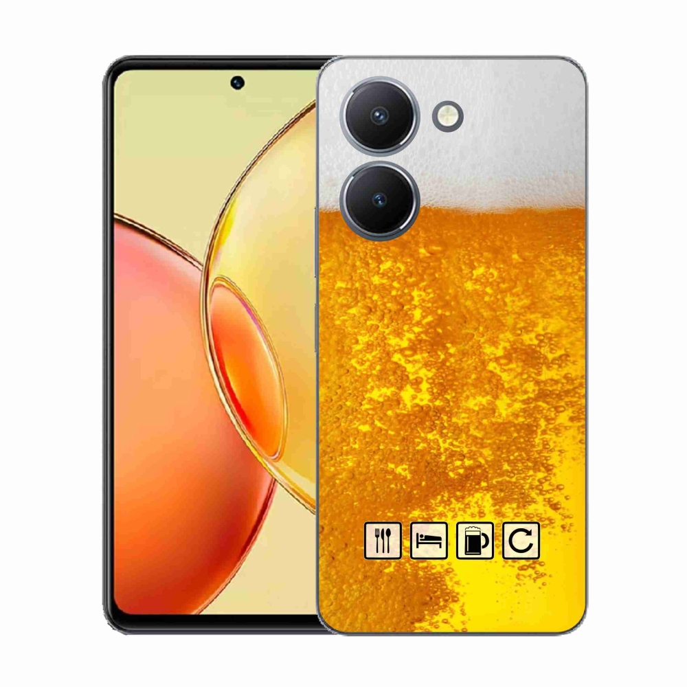 Gélový kryt mmCase na Vivo Y36 - pivný motív 3
