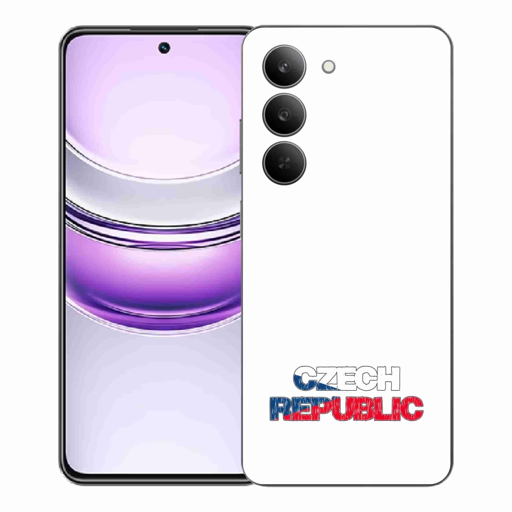 Gélový kryt mmCase na Realme 14x 5G - Czech Republic biele pozadie