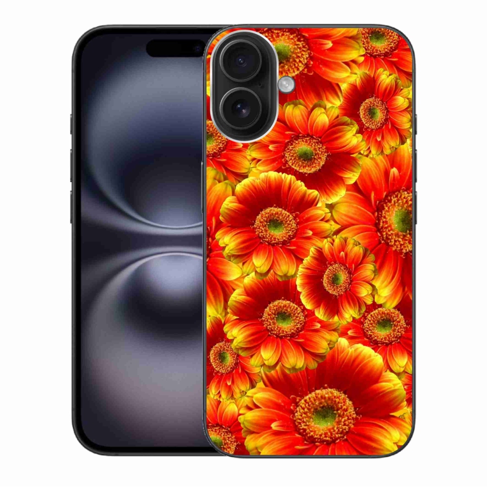 Gélový kryt mmCase na iPhone 16 Plus - gerbera 1