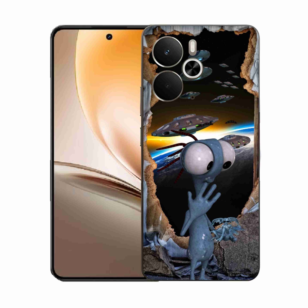 Gélový kryt mmCase na Realme 14 5G - mimozemšťan