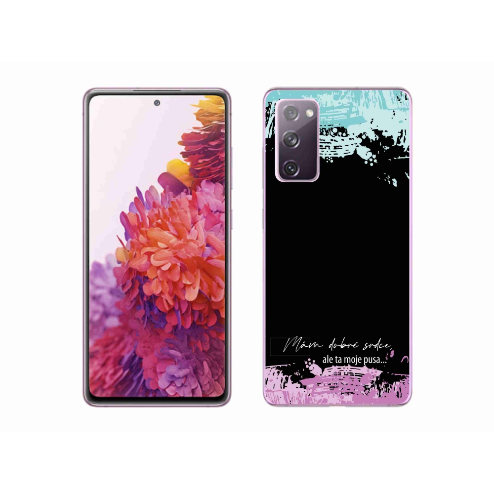 Gélový kryt mmCase na Samsung Galaxy S20 FE - vtipný text 3 čierne pozadie