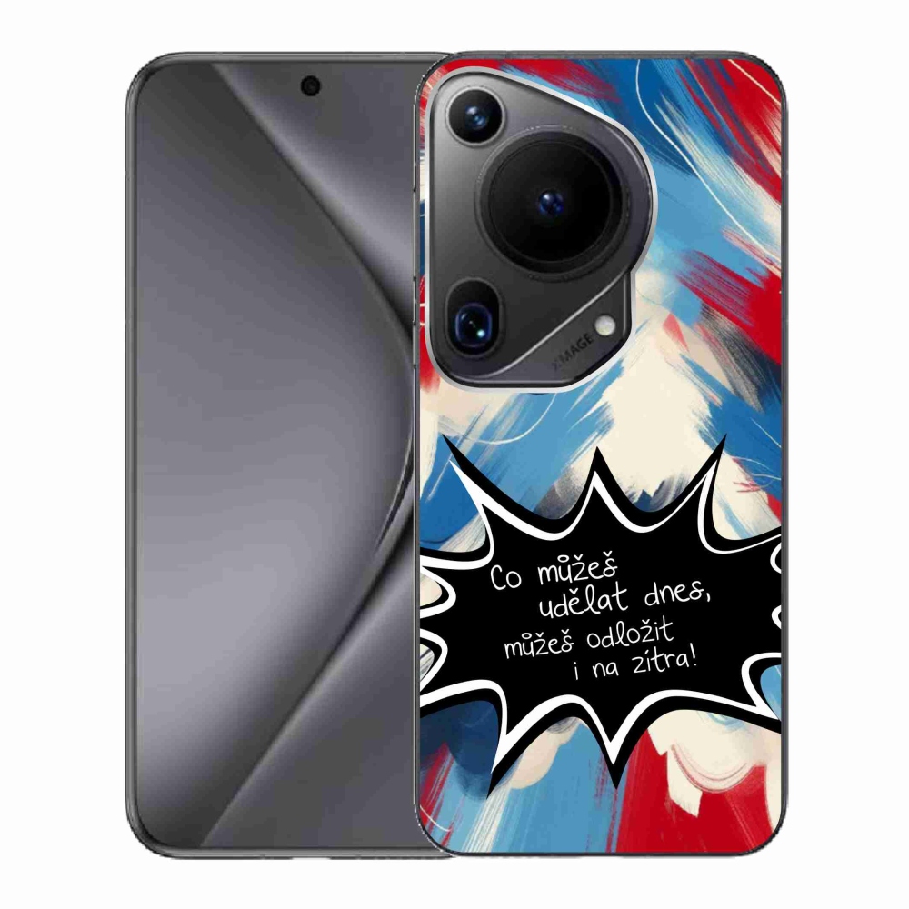Gélový kryt mmCase na Huawei Pura 70 Ultra - vtipný text 9 čierne pozadie