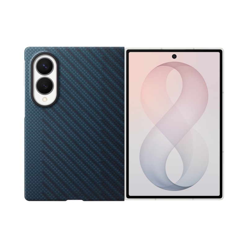 EF-KF971SNE Samsung Carbon magnetický obal pre Galaxy Z Fold 8, modrý