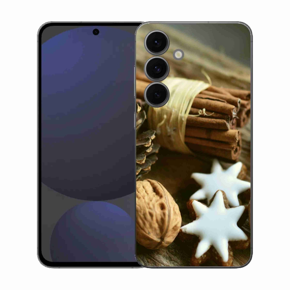 Gélový kryt mmCase na Samsung Galaxy S25 FE - škorica a perníčky