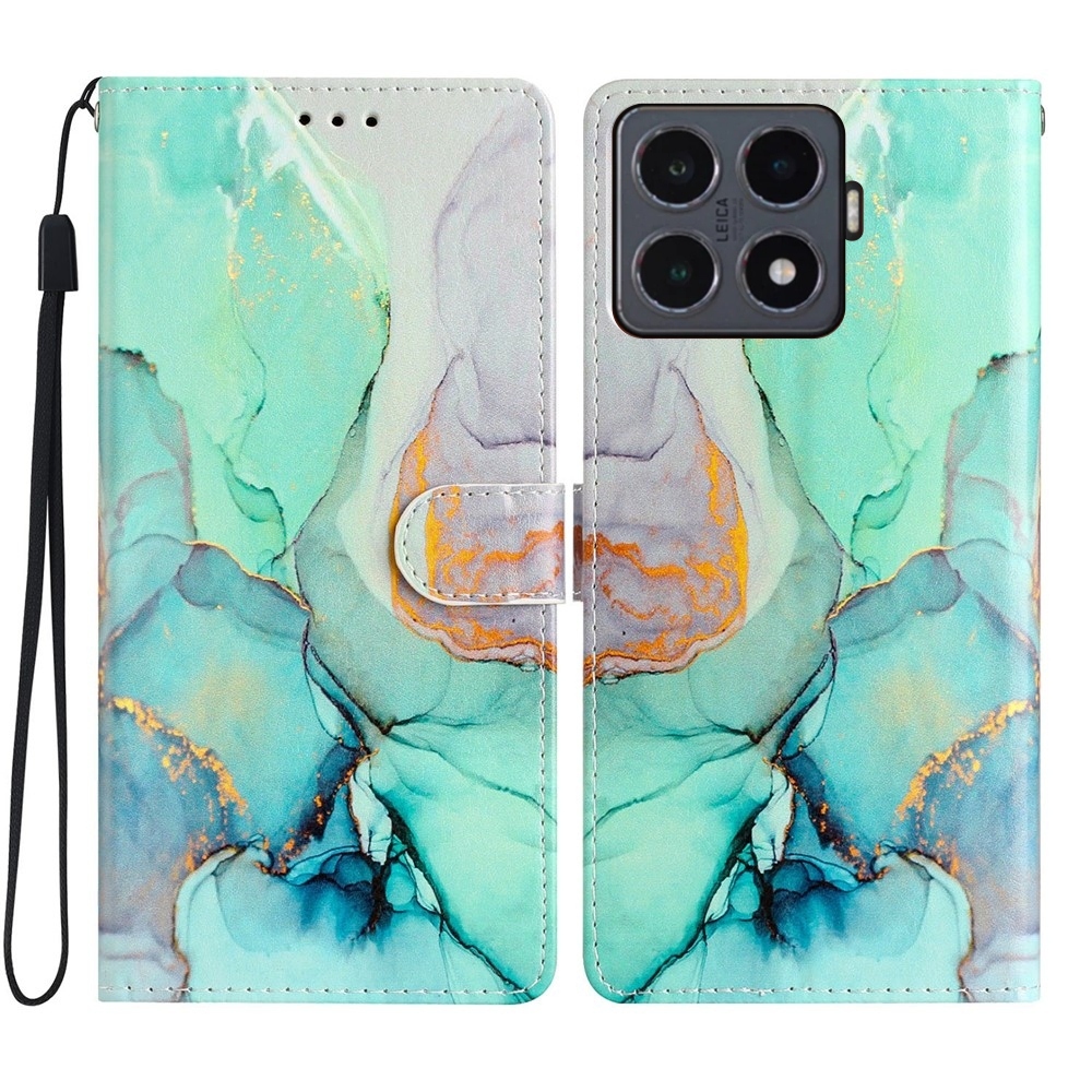 Unique knižkové púzdro na Xiaomi 15T Pro - zelený mramor