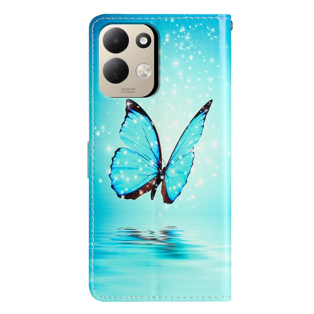 Unique knižkové púzdro na Xiaomi Redmi 17 4G/5G - modrý motýľ