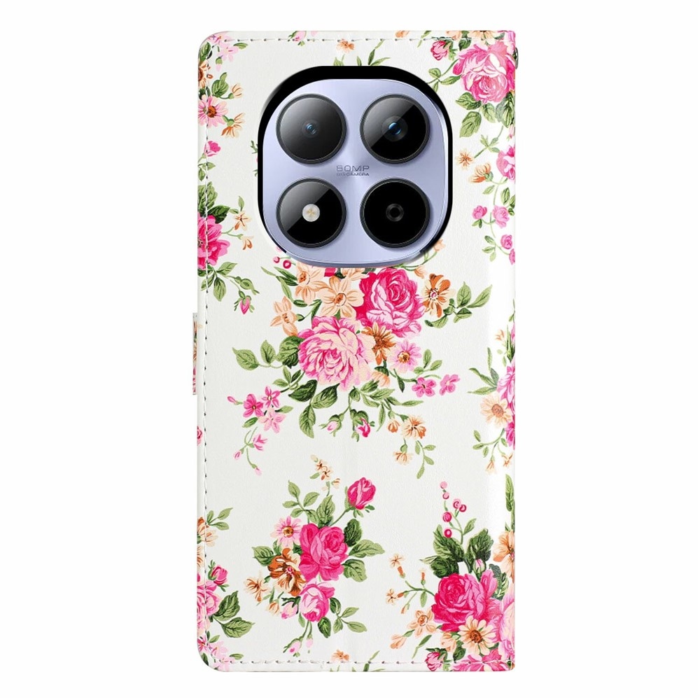 Unique knižkové puzdro na Xiaomi Redmi Note 15 Pro 5G - červené kvety